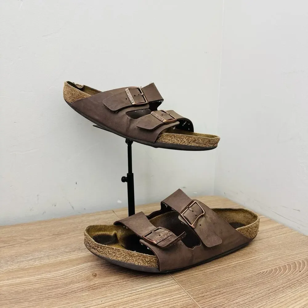 Birkenstock Arizona Brown Leather Slides Men’s Size 12
